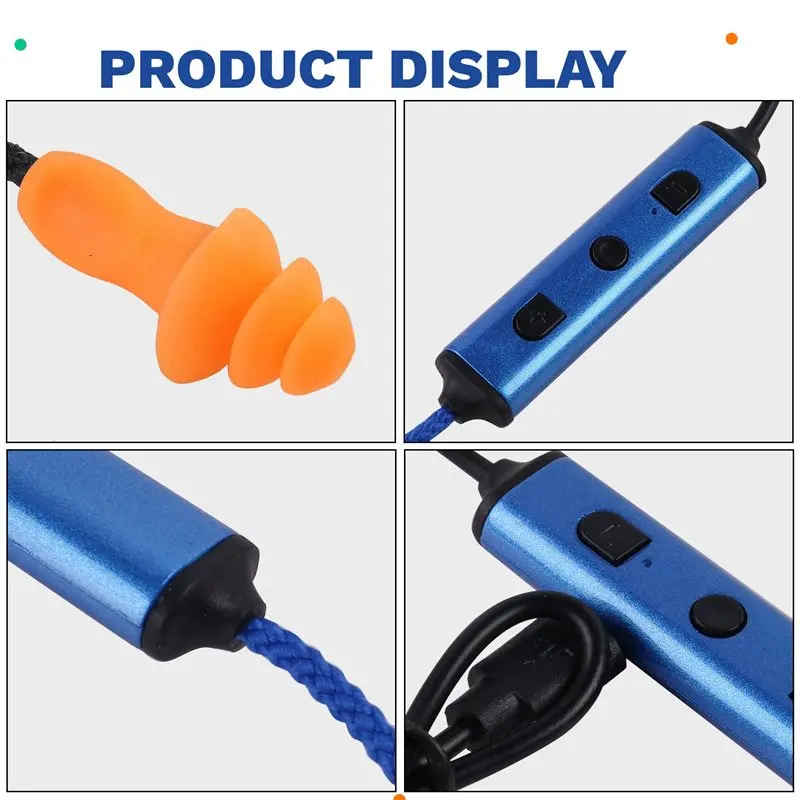 RTENTE-8X Ear Plugs Bluetooth Headset For Work, Hearing Protection, Suitable For Construction Site And Noisy Environments
