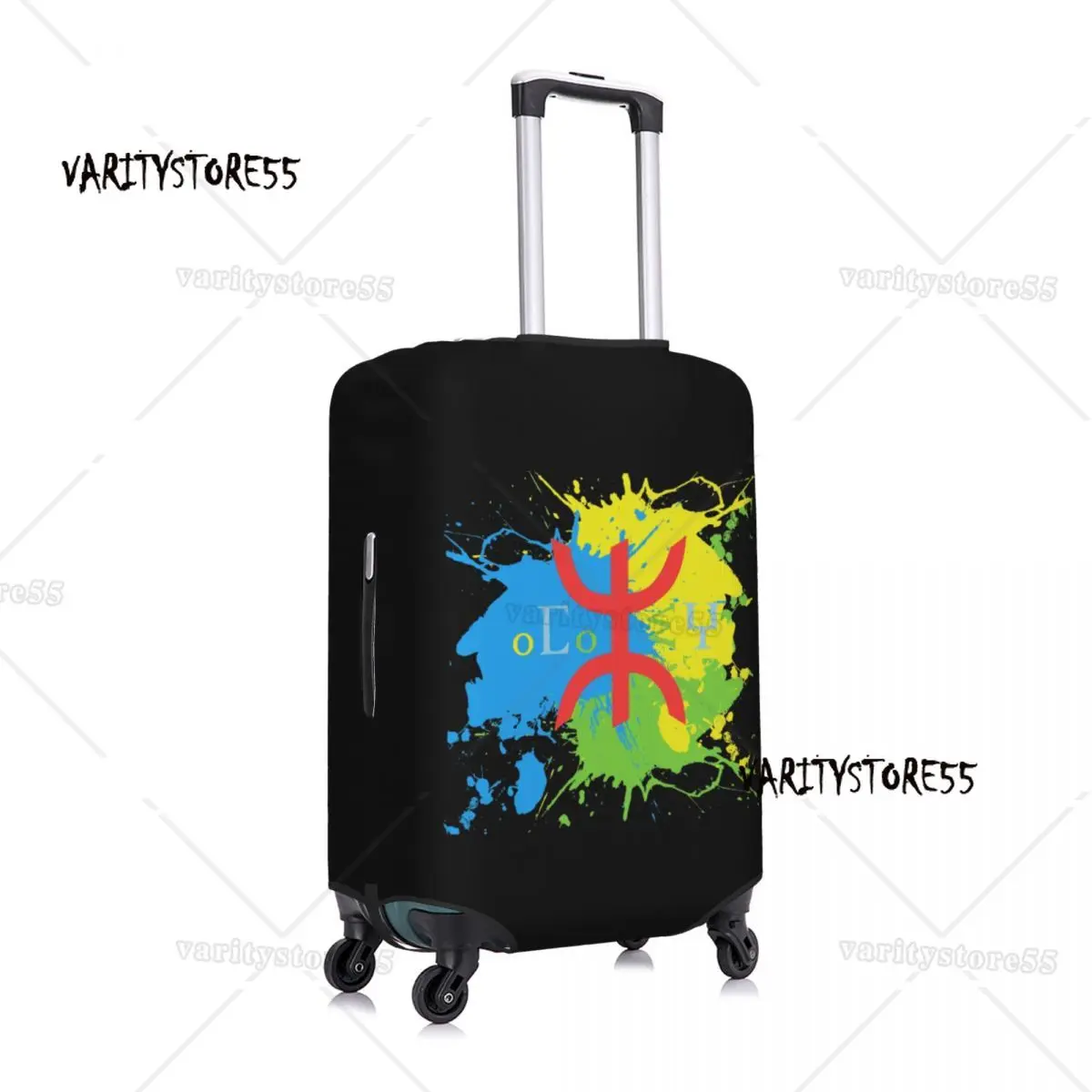 Custom Amazigh Flag Splash Art Design Luggage Cover Fashion Berber Tifinagh Proud Suitcase Protector Covers Suit For 18-32 inch