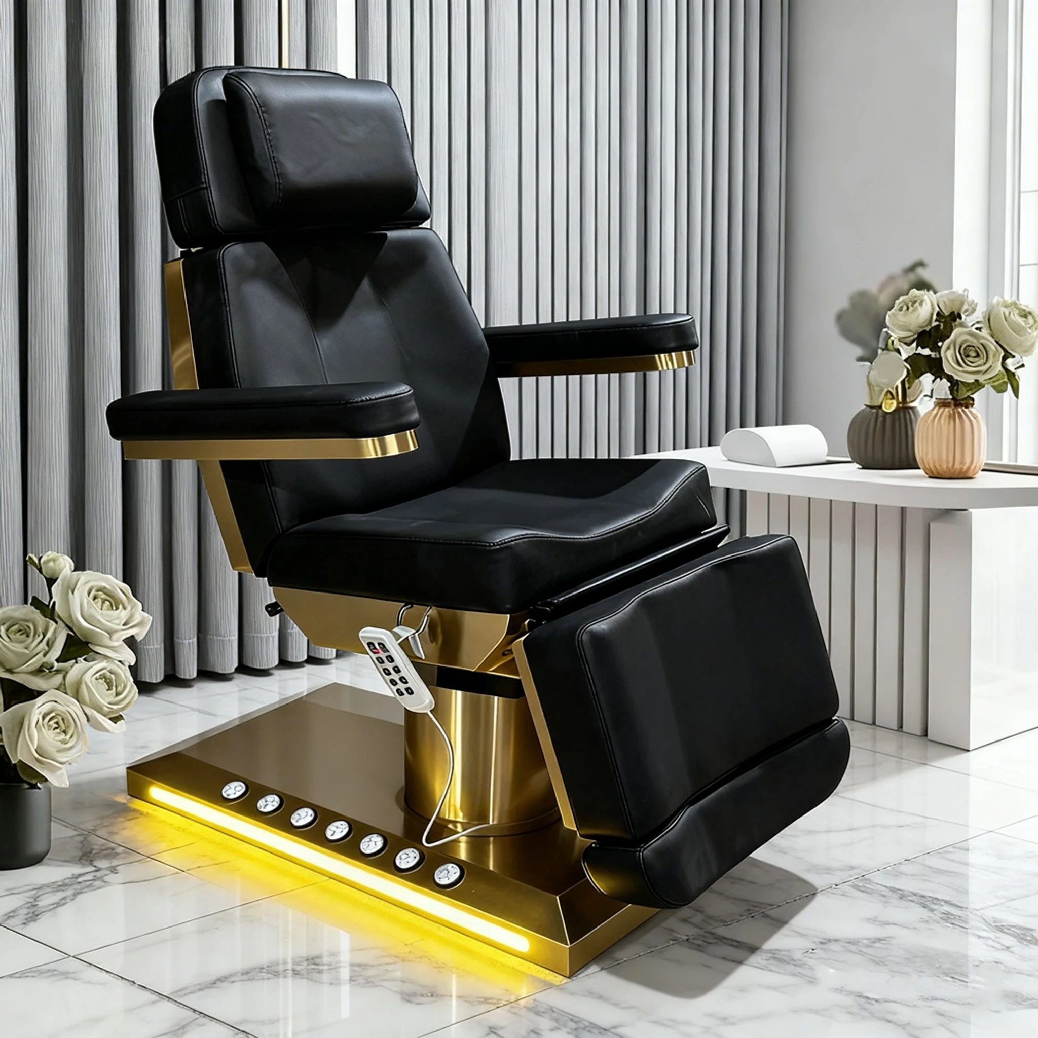 

Beauty Bed Electric Adjustable Luxurious Salon Furniture 4 Motors Spa Treatment Electric Massage Table Cosmetic Facial Lash Bed