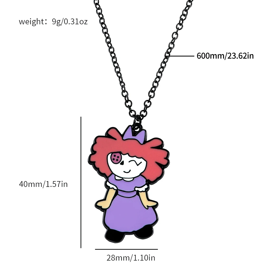 Anime The Amazing Digital Circus Cosplay Pomni Jax Ragatha Pendant Necklace Jewelry Props Accessories Halloween Fashion Choker