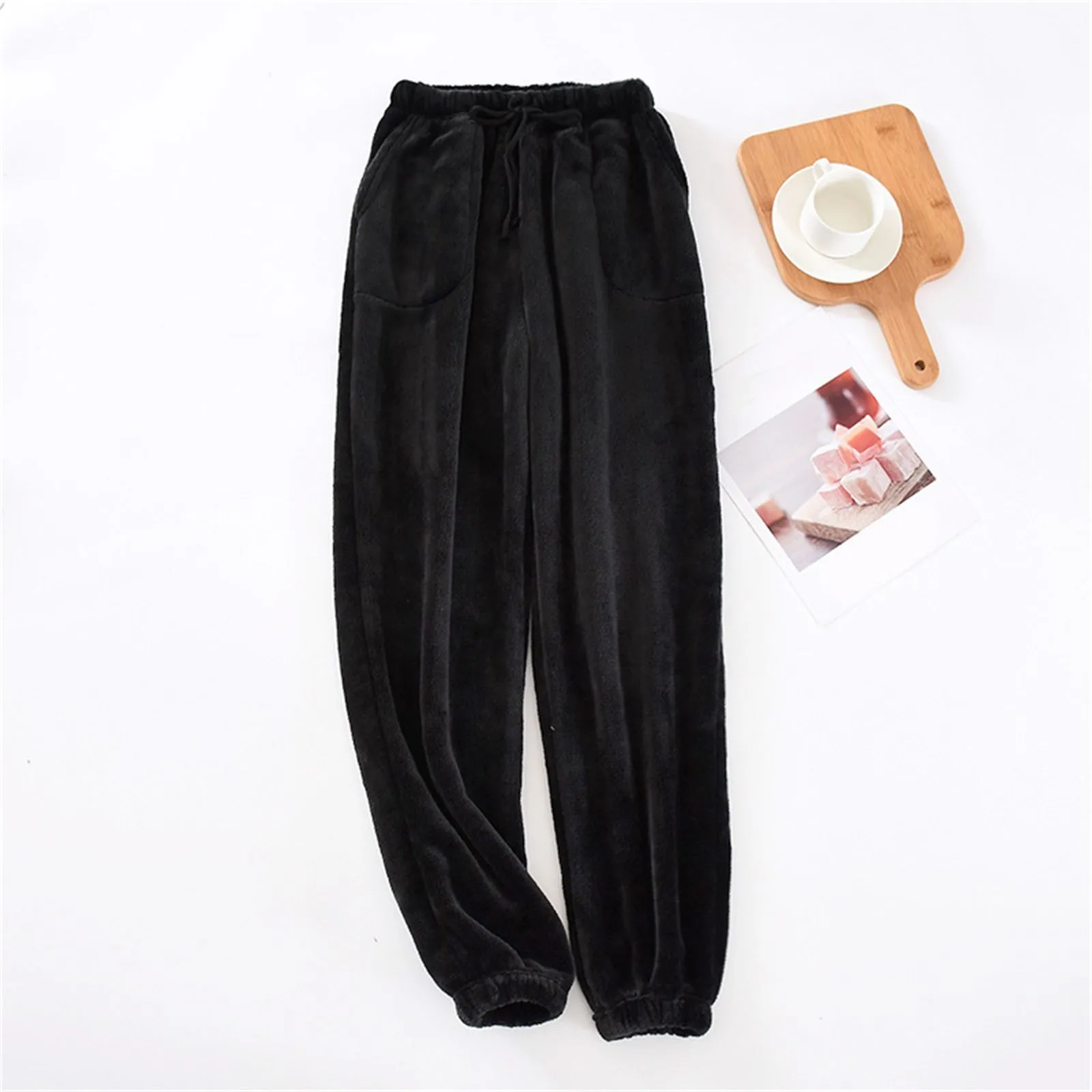 Women's Autumn And Winter New Warm Wide Mouth Pants Loose Large And Thickened Sweat Pants Women Casual Set Womens Dress Pants