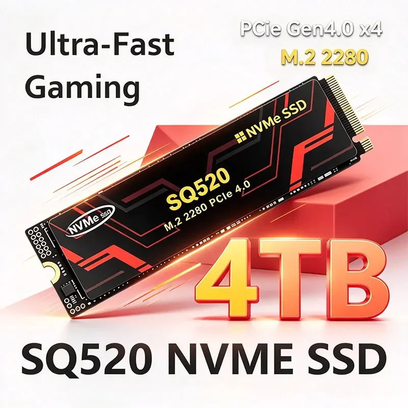 SQ520 M.2 SSD 500GB 1TB 2TB SSD 4TB Hard Drive M2 2280 PCIe 4.0 SSD M.2 NVMe Pcie SSD Internal Hard Disk For Laptop Desktop