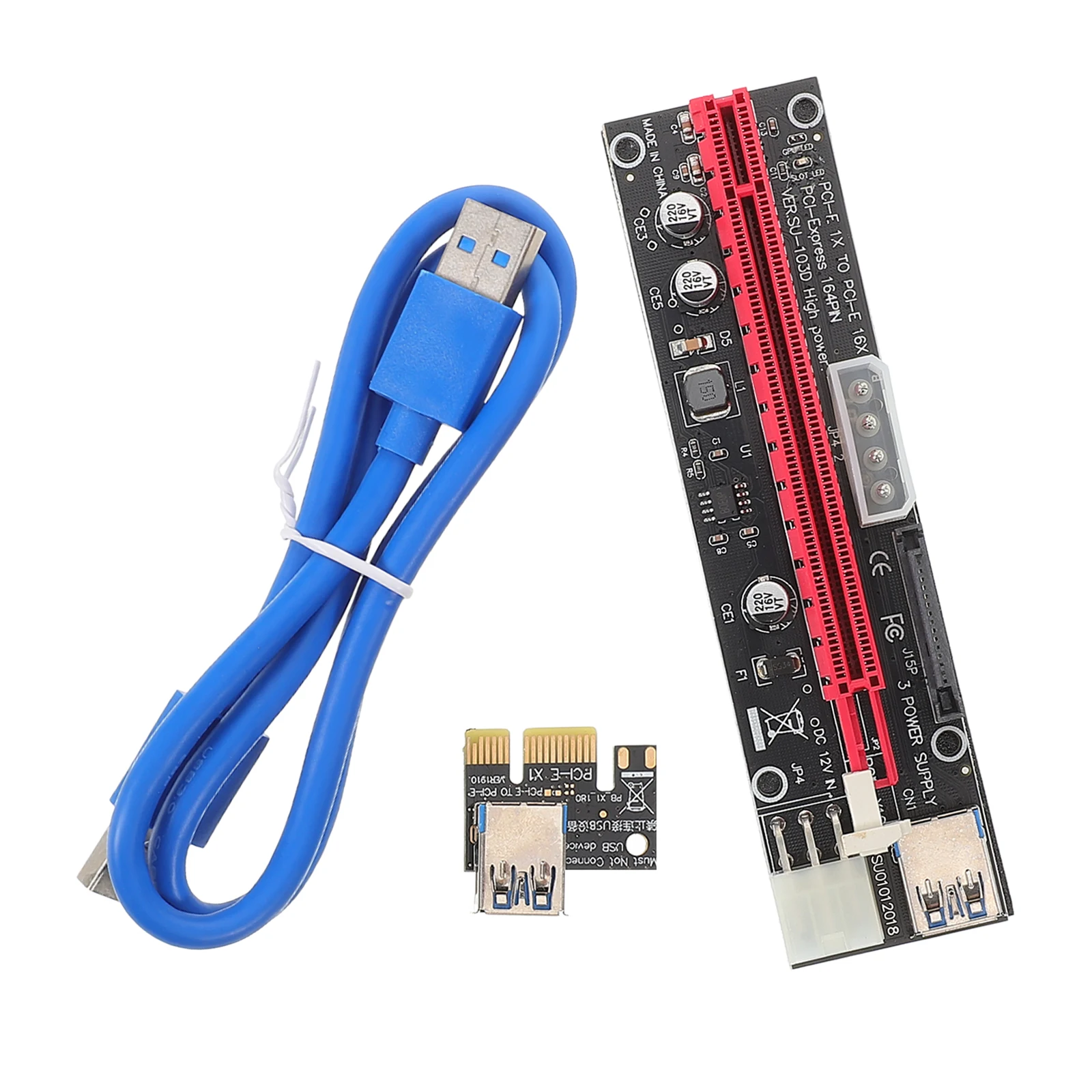 

Graphics Card Extension Cable PCIe Riser 1X to 16X Black Connector High Speed Stable Transmission Notebook Stand GPU Cable
