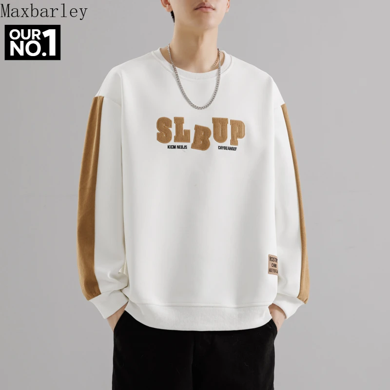 

2025 New Sweatshirts Men's Autumn Casual Fashion Letter Printed Long Sleeve Hoodies Male Street Hip Hop Loose Crewneck Pullover