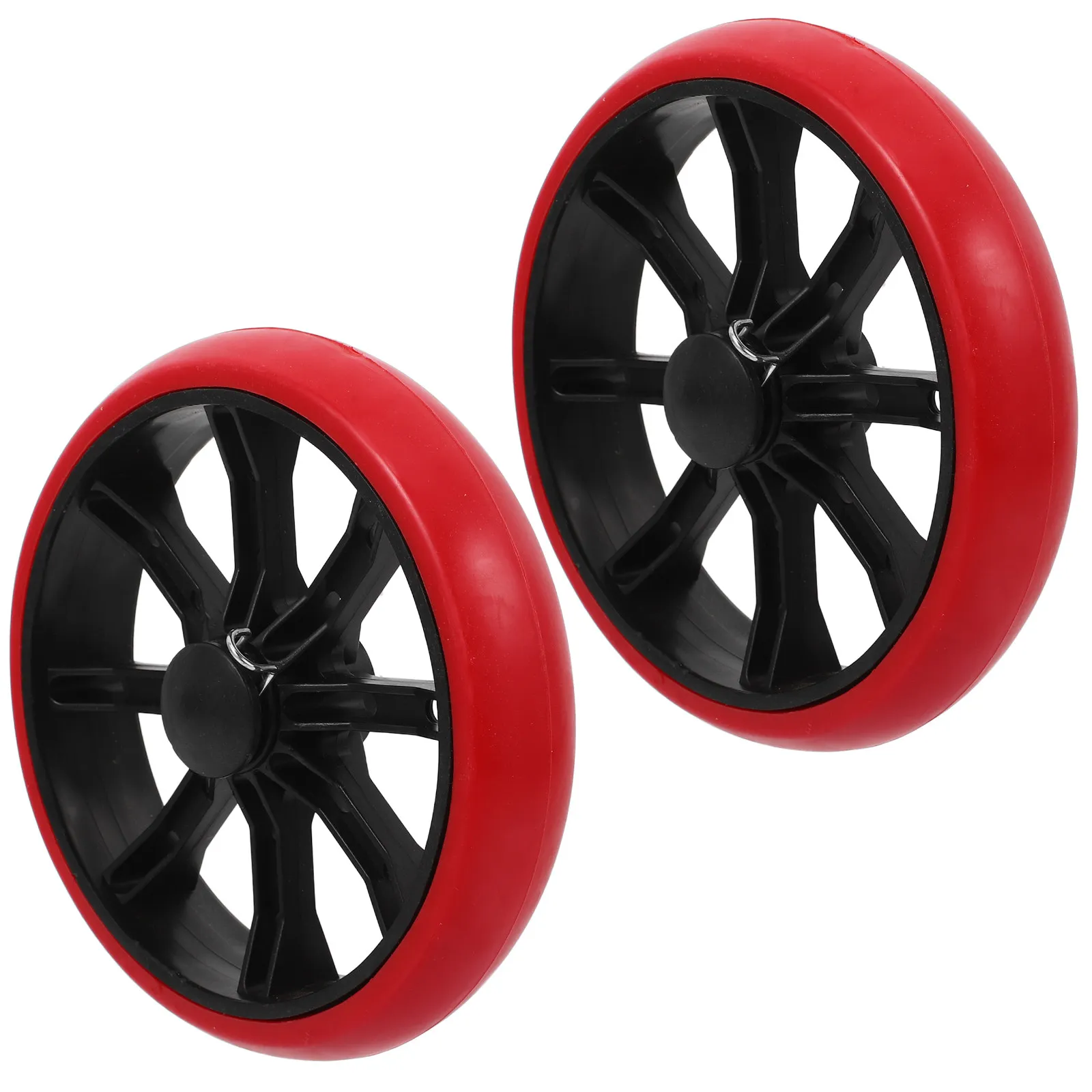 2Pcs Replacement Grocery Cart Wheels Heavy Duty Anti Slip Rubber Wheels for Shopping Trolley Stroller Walker Grocery Cart