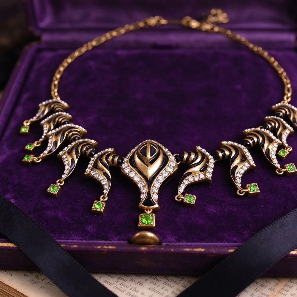 Fashion Vintage Glazed Zebra Pendant Necklace for  Women's gift Party  Jewelry Necklace