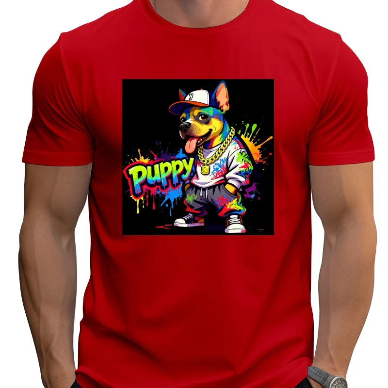 تي شيرت فضفاض كبير الحجم على طراز الرسوم المتحركة الممتعة على طراز الشارع مطبوع عليه رسومات رائعة هيب هوب 100% قطن علوي #5