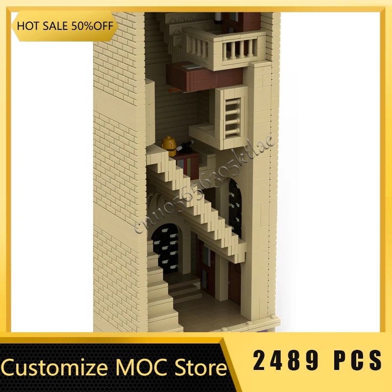 2489ピース MOC カスタマイズ 中世風 クリエイティブ建築 希望の塔 モジュール式 組み立てブロック モデル 子供向け 組み立て クリスマスギフト
