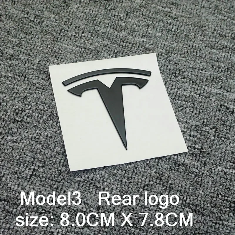 Suitable for Tesla Model 3 Model Y car logo pasting, tail badge, front badge, large logo modification, blackening