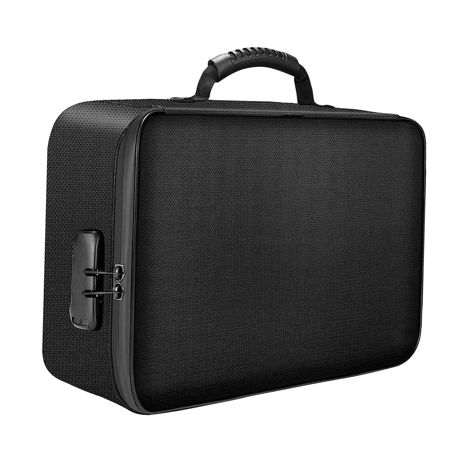 Fireproof Composite Material Document Organizer Bag with Handle and Luggage Belt for Travel Files Storage Box Waterproof