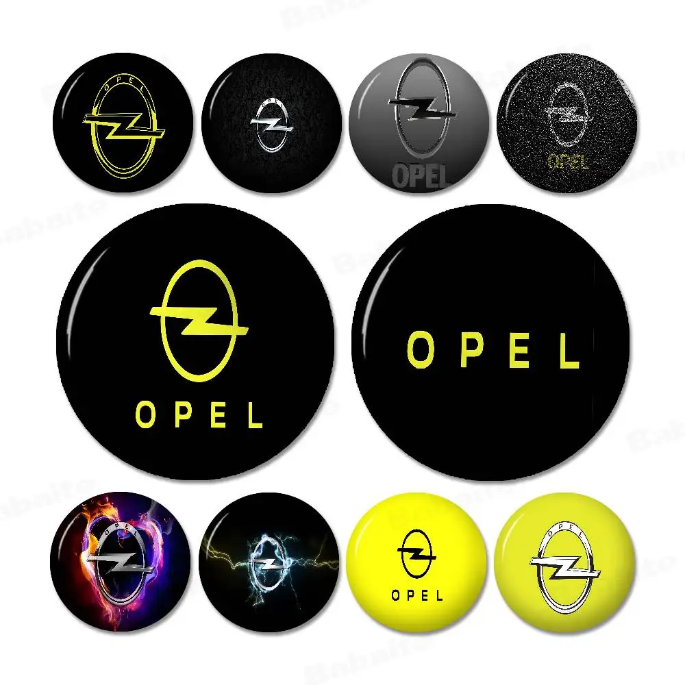 O-OPELS LOGO 32/44/58mm Handmade Pin Round Funny Snap-in Brooches for Backpack Cothes Accessories Badge Hat Decoration