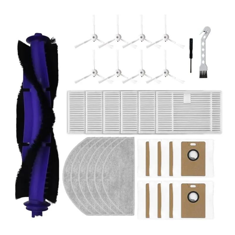 

A78E-Replacement Parts 31PCS For Narwal Freo S Robot Vacuum Cleaner-Main Side Brushes, Mops Pad, Hepa Filters, Dust Bags