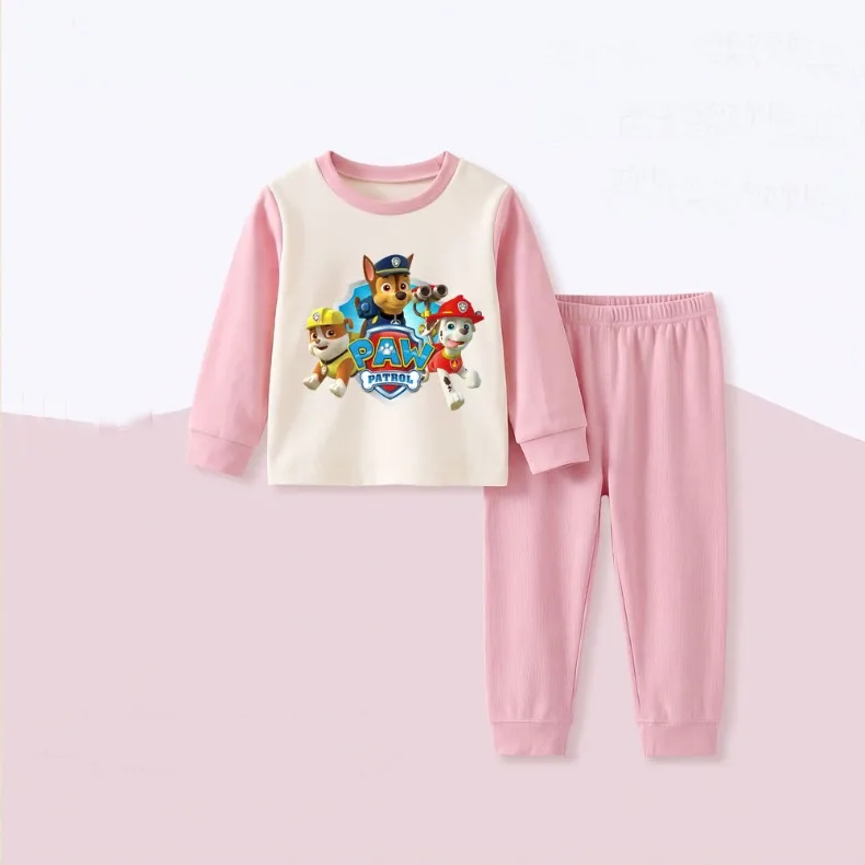 2026 Jungen Weiche Warme Verdickte Schlafanzüge Herbst Winter Kinder Langarm-Unterwäsche-Sets Kinder Mode Pyjama-Anzug Neu – Detail 4
