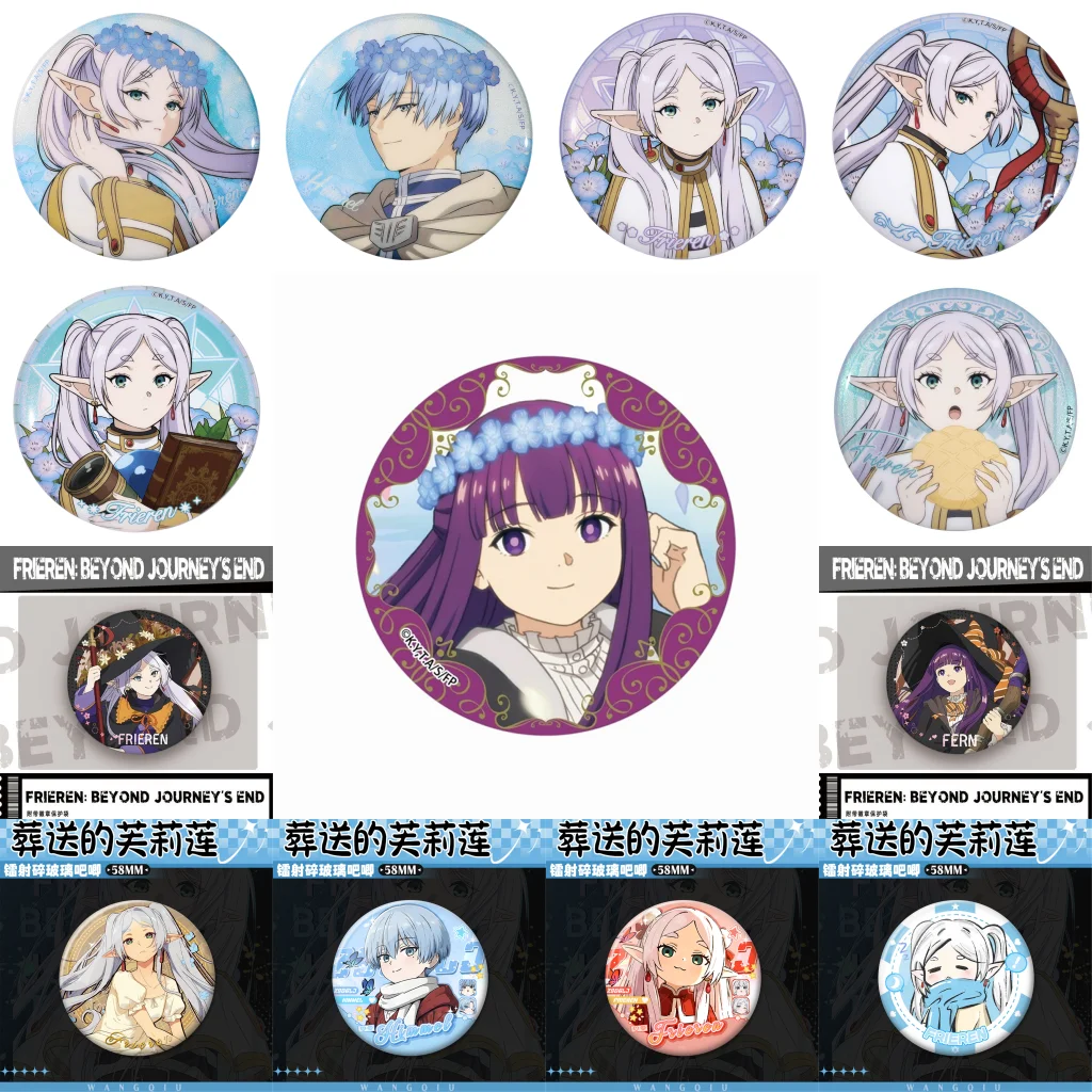 58mm Anime Frieren: Beyond Journey's End Himmel Stark Cosplay COSTUME Badge Pin SPTE Tinplate Brooch Halloween Prop Xmas Gilf