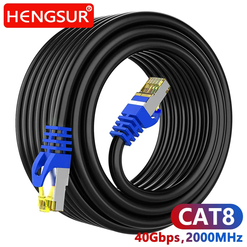 Gaming Hoge Snelheid CAT 8 Ethernet Kabel 40Gbps 2000MHz Internet Netwerkkabel 5M 10M 20M 30M RJ45 Patch Cord Kabel Ethernet Cat8