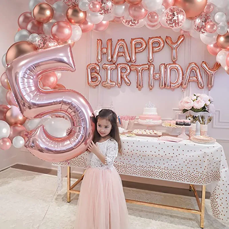 

Rose Gold Latex Balloon Glitter Balloon Garland Arch Set For Wedding Birthday Party Balloon Decoration