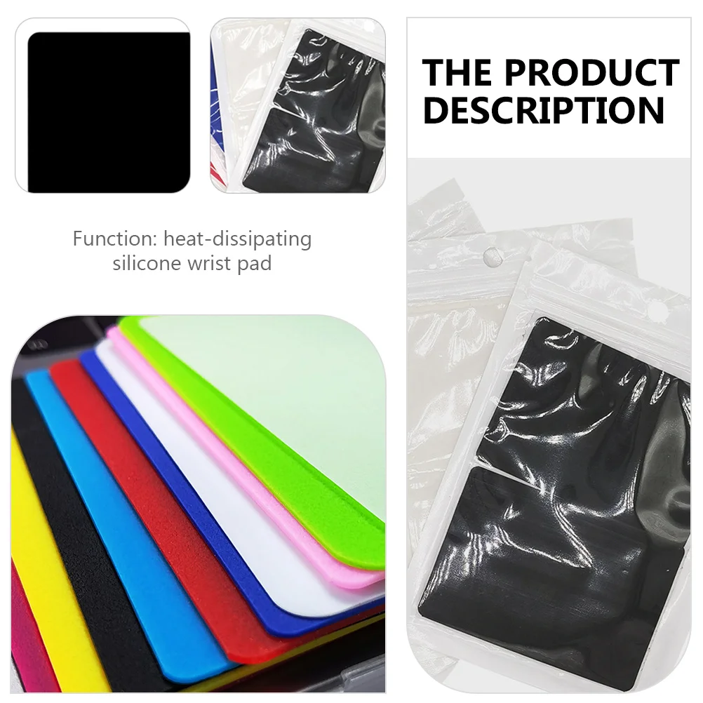 

2Pairs Laptop Wrist Pads Heat Dissipation Silicone Slim Palm Pads Universal Laptop Wrist Rest for Home Office Travel Use