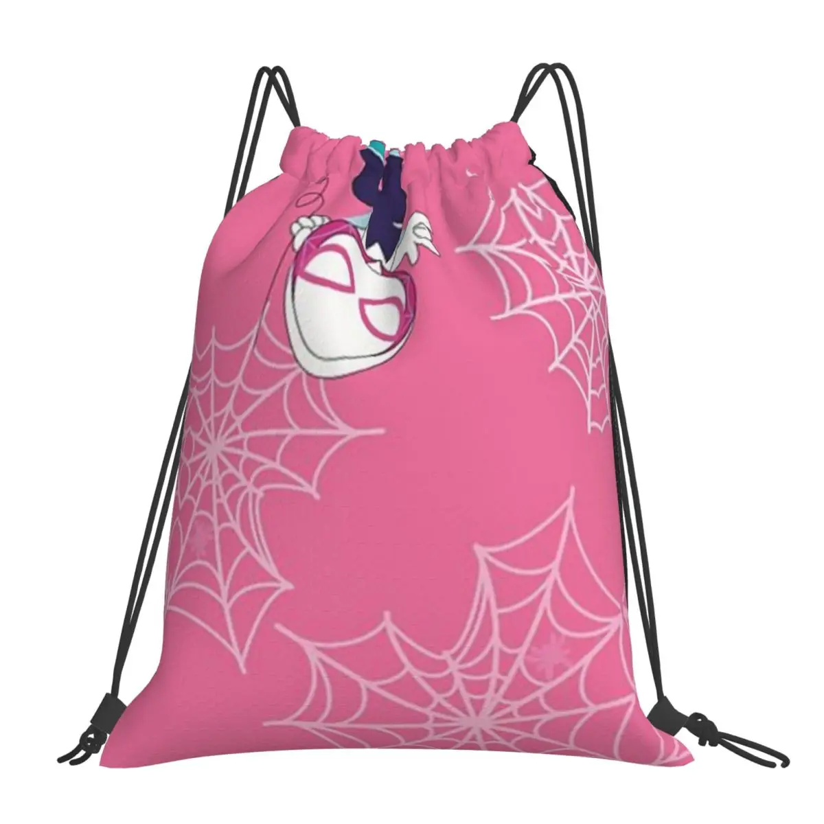 

Swing On Over To Celebrate, Birthday Invite Spider Ghost Portable Sports Bag Thicken Drawstring Belt Riding Backpack