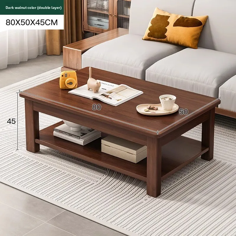 

Журнальный столик, новый китайский стиль, гостиная, прямоугольная ножка из массива дерева, чайный столик, офисный чайный столик, низкий столик для маленькой квартиры