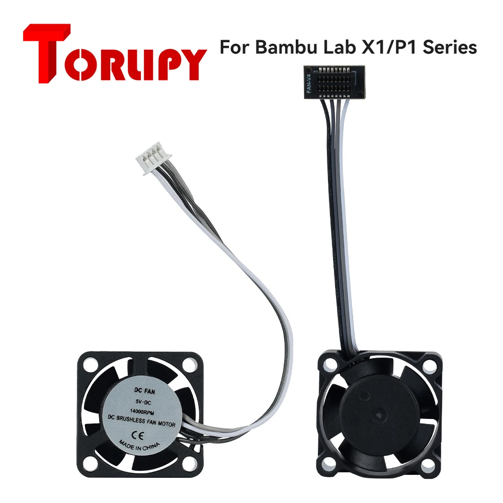 

Upgrade Dual Ball Bearing Hotend Cooling Fan 2510 5V for Bambu Lab X1 X1C P1P P1S 3D Printer Parts 14000/17000RPM Brushless Fan