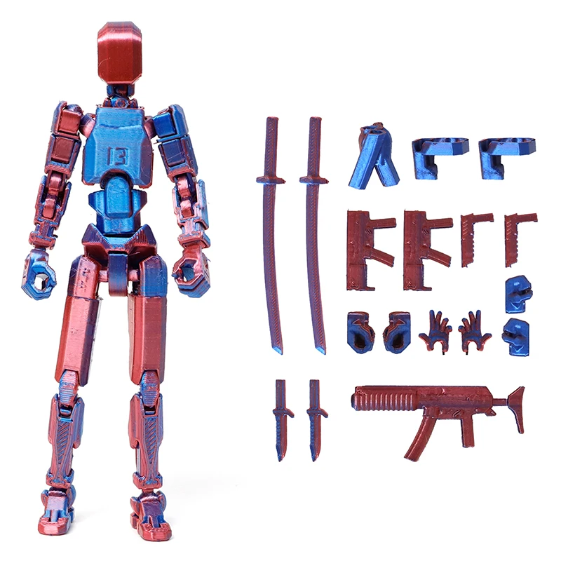 Multi-Jointed Movable Robot 3d Printed Mannequin Toyslucky 13 Dummy Action Figures Toys Gifts