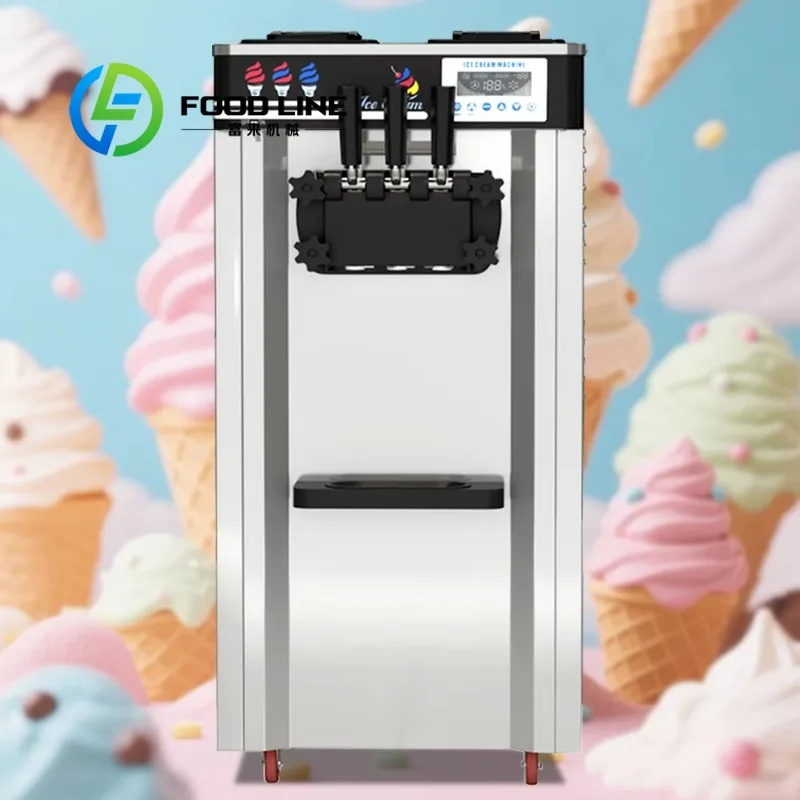 Commercial Ice Cream Machine Wide Dispensing Handle Smooth Discharge For Fast Ice Cream Making During Weekend Shopping Peak Hour