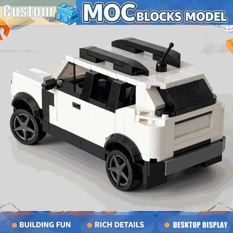 355PCS Compact SUV Car Model Building Blocks Set DIY Creative Assembly Off Road Vehicle Educational Toy Collection Display Gift