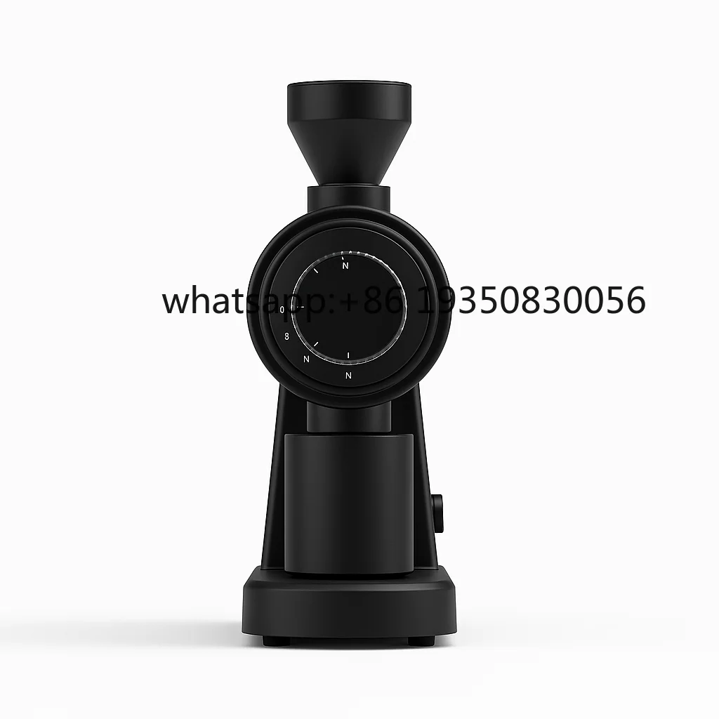 2026-250W Silent Brushless Coffee Grinder 64mm Titanium Flat Burrs Adjustable Speed 45-Step Dial for Home & Commercial Use