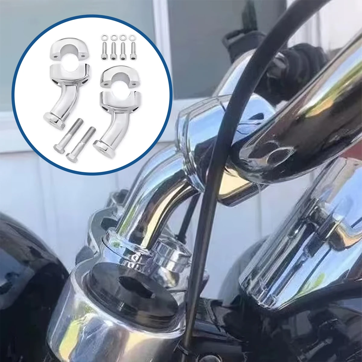 

Motorcycle Handlebar Custom Riser Clamp For Harley Softail Fat boy Street Bob Breakout Low Rider