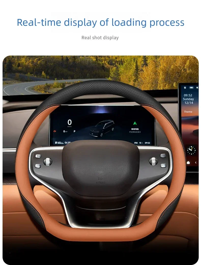 2026 Für BYD Leder-Lenkradbezug Ultra Dünn 15 Zoll Passend für Atto 3 Seal Han Tang Dolphin Seal U Atto 2 Zubehör – Detail 6