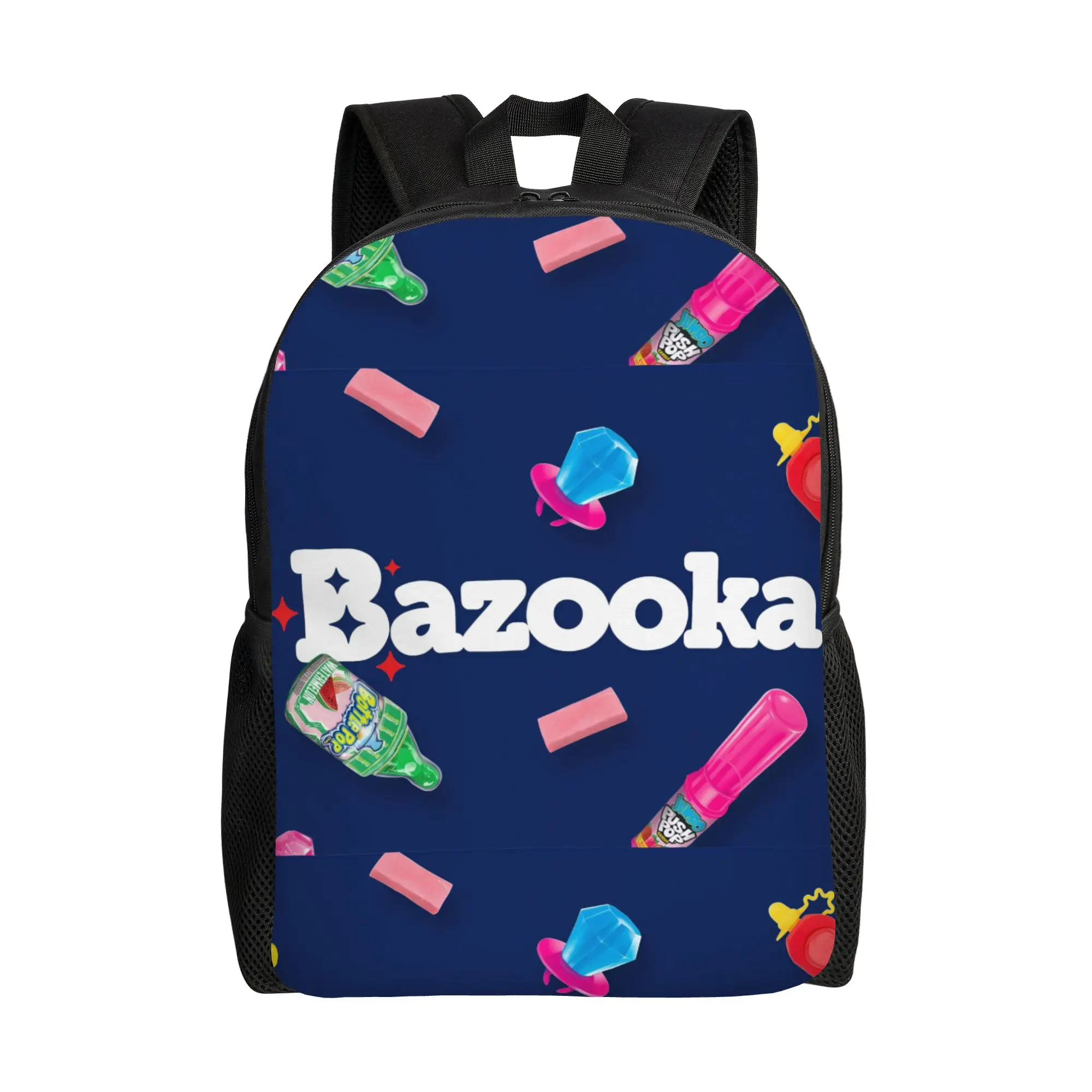 bBazooka Ring Pop Assorted Retro Bubble Gum Candy Backpack Sporty Fashionable mochila Large Capacity Laptop Bag Back To School