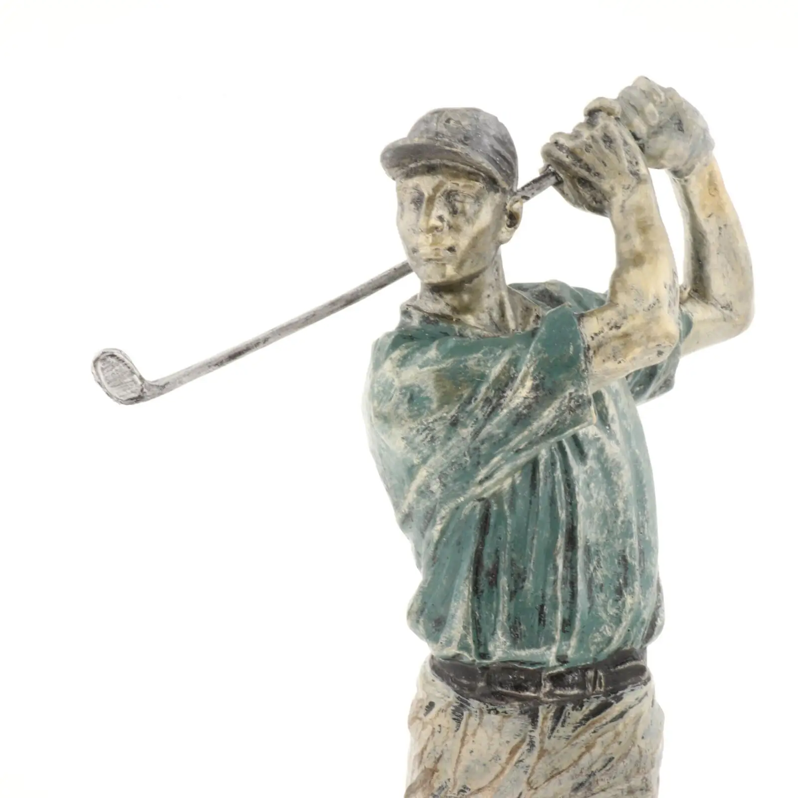 Decorative Resin Man Golfer Statue Figurines Artwork Club Wine Cabinet Bookcase Decor Gift