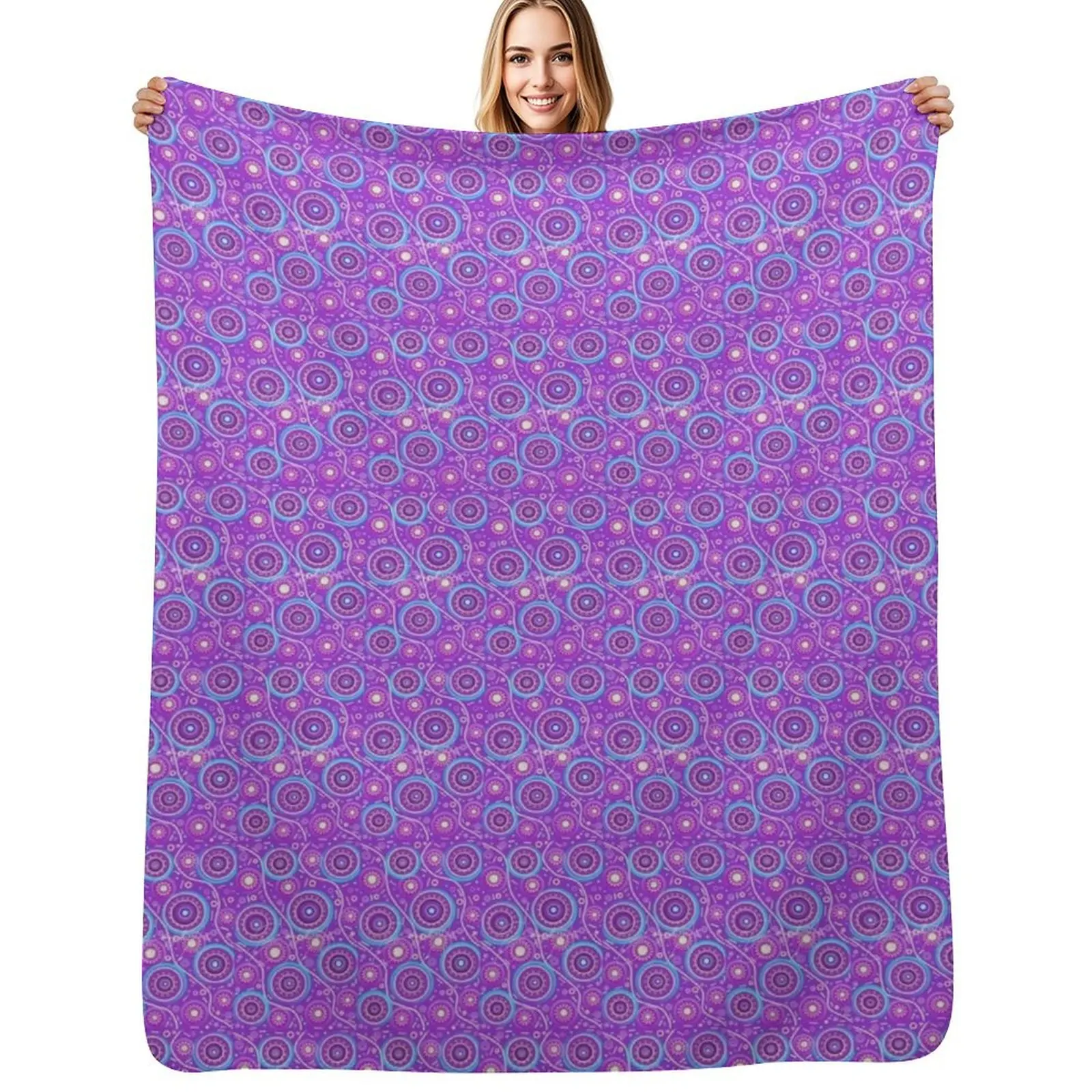Waterholes Throw Blanket Lightweight Warm Blanket for Travel Camping