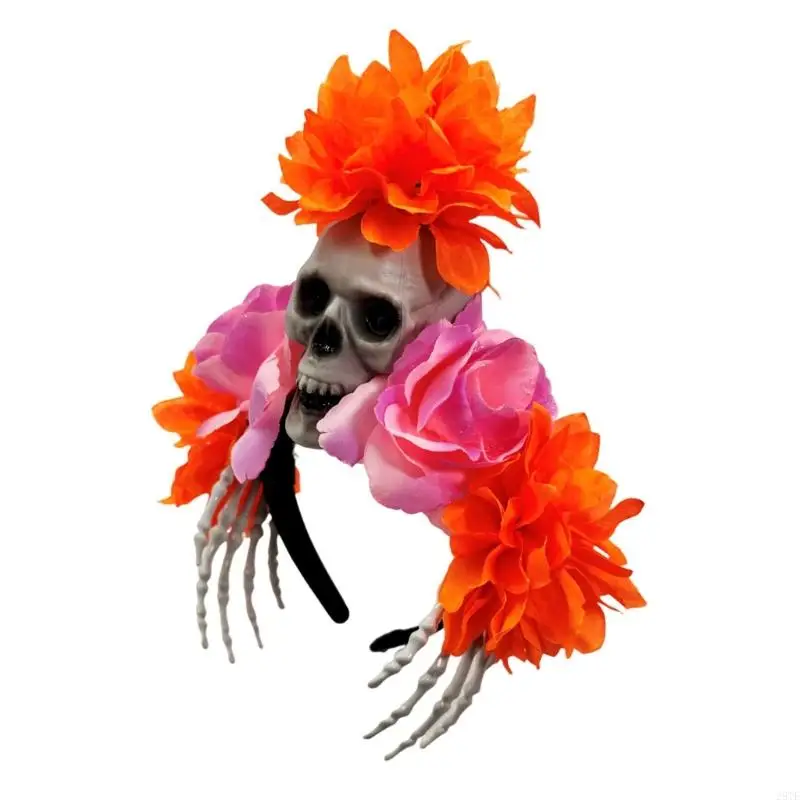 2025 Bộ xương thực tế mới Hand Skull Hariband Cosplay Headpiece cho bữa tiệc Halloween