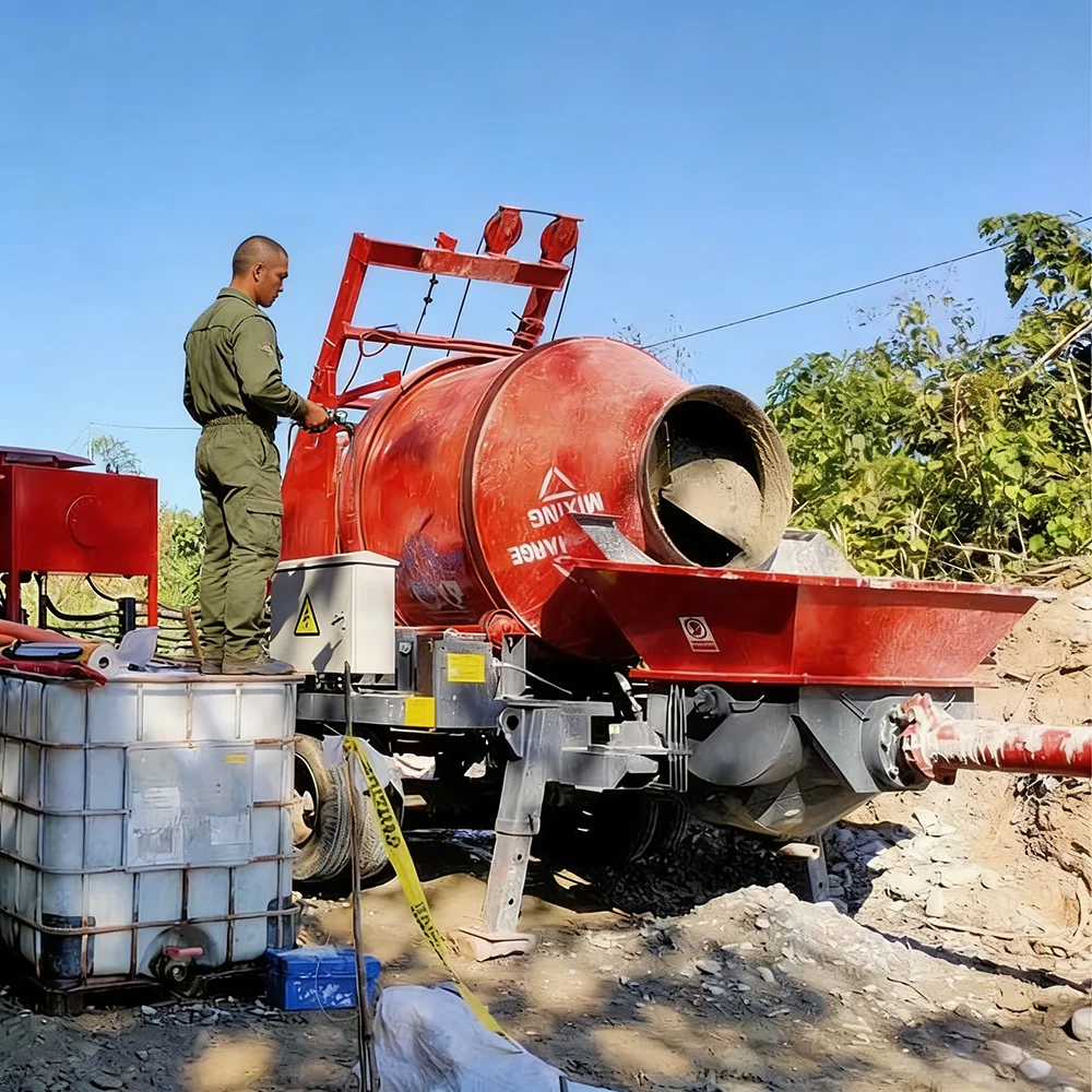 Concrete Mixer Pump Machine For Large Scale Infrastructure Projects High Pressure Portable Construction Pumping Equipment