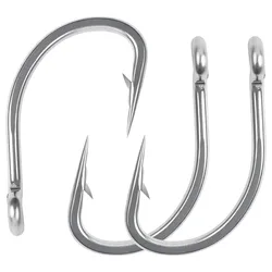 200PCS Stainless steel Fishing Hooks Circle Hooks Crank Sharp live bait fishhook Big Game Catfish hooks Saltwater Fishing Tackle
