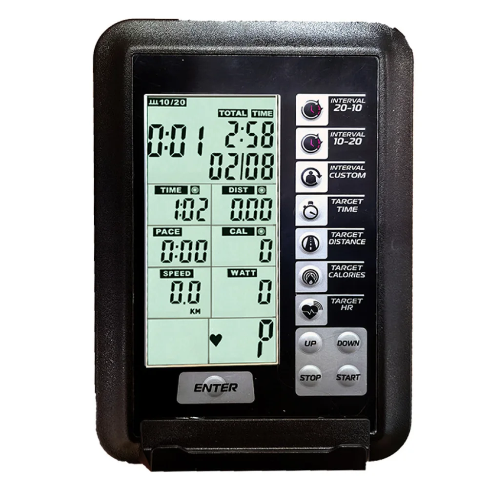Indoor Cycling Bike Fan Digital Monitor Bluetooth Pulse Sensor Fitness Equipment Training Console Display