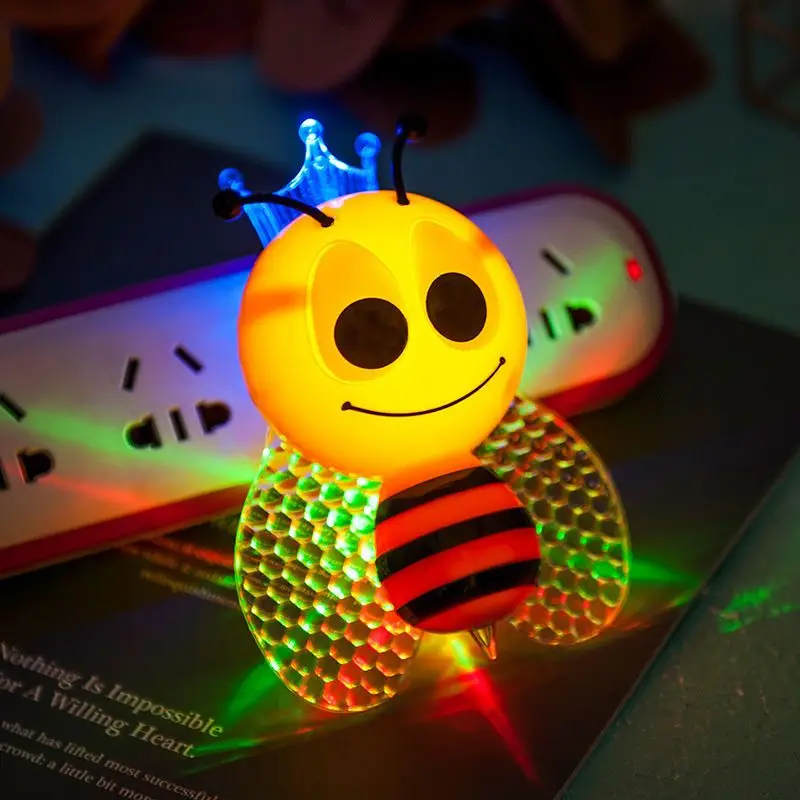 Wall Lamp Bee Bedside Night Light Feeding Plug-in Led Light Control Bee Cartoon Bedroom Socket for Kids Children's Room Decor