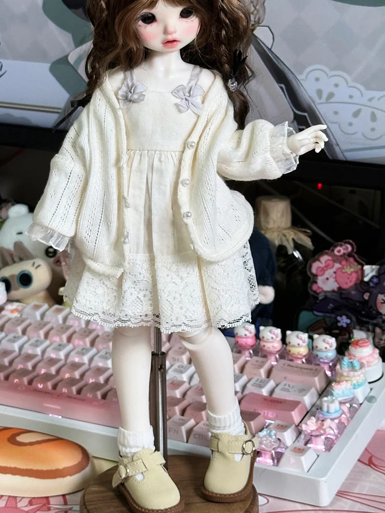 D10-P026 Handmade Toy 1/5 1/6 GL Bjd Doll Accessories Blue Pink Brown Simple Shoes 1pair