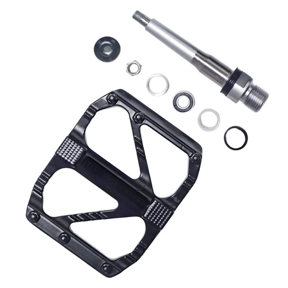 Anti-Slip Wide Platform Pedals Aluminum Alloy with DU and Sealed Bearings Compatible with Road and Mountain Bikes
