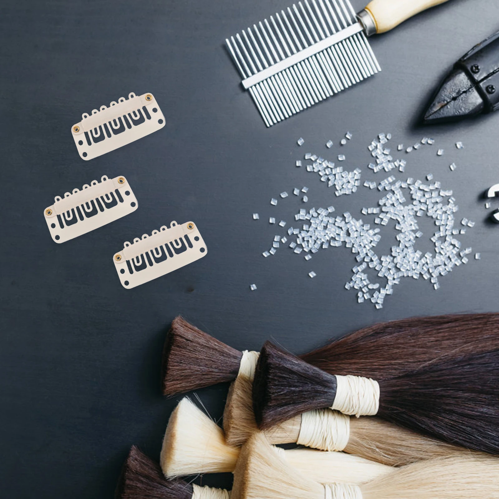 

60pcs For Hair Snap Clips Kit Hair Extensions Clip Fixing Clips Women Hairdressing In Extensions