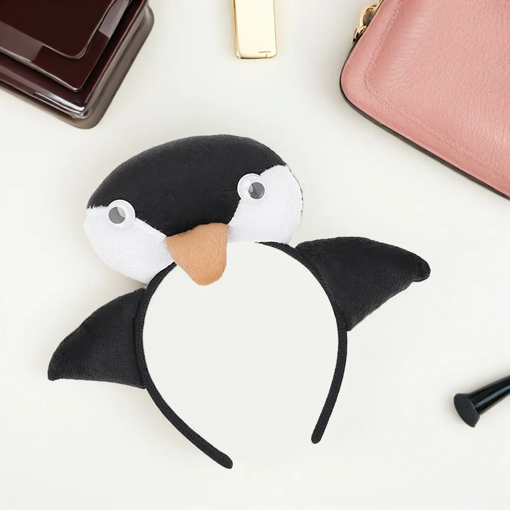 

Набор из 3 милых повязок на голову с пингвинами, головные уборы с ушками животных в морской тематике для детей, малышей, школьных мероприятий, творческих игр, косплея