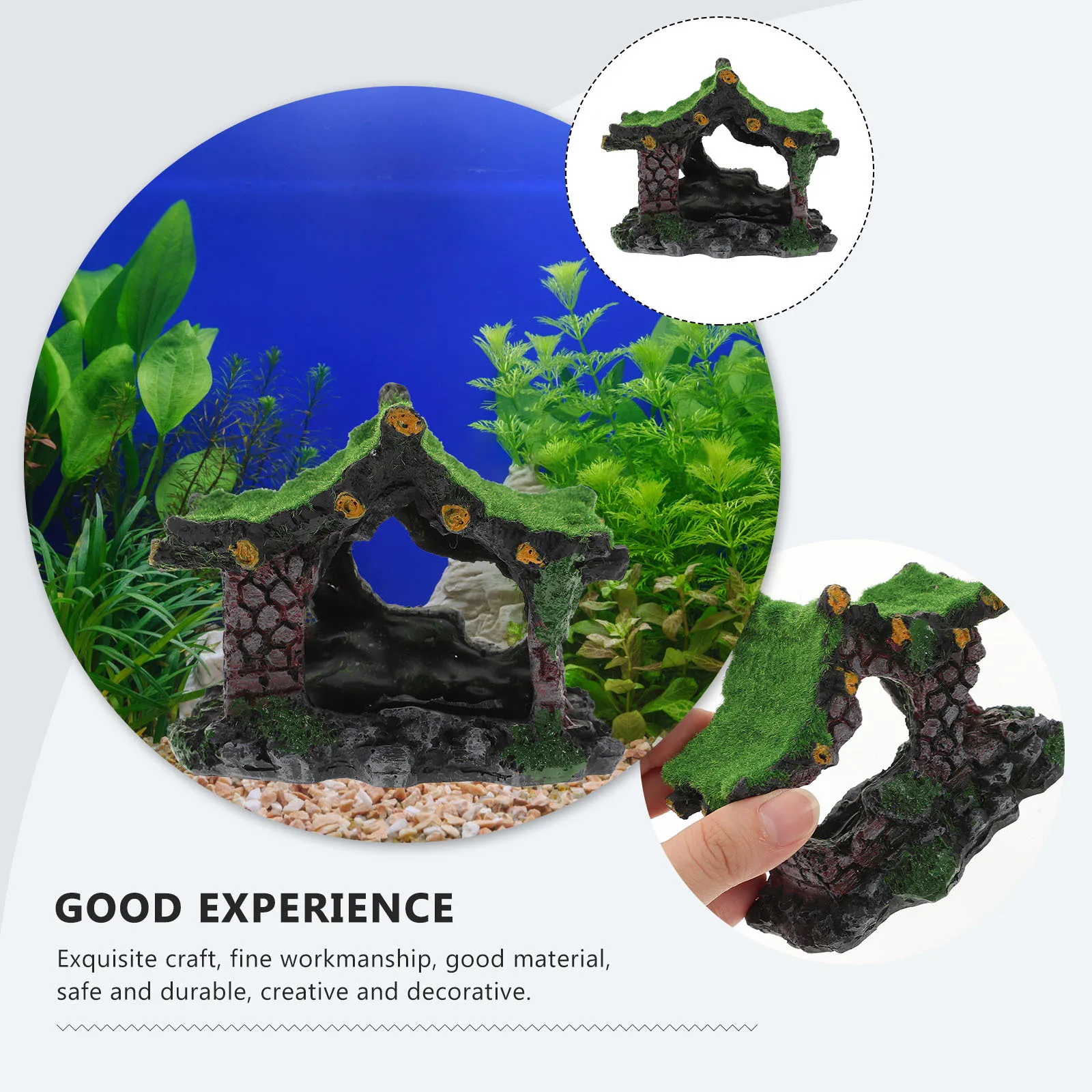 

Fish Tank Accessories Resin Aquarium Cave Decor for Shrimp Tank Desktop Aquarium Fish Hide Cave Safe Non-Toxic Decor