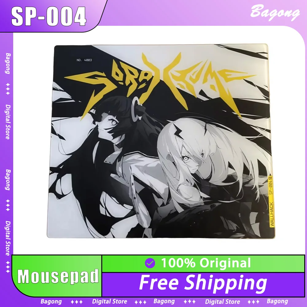 Wallhack SP-004 Twins Mousepad Anti Slip Tempered Glass Mouse Pad Customization Replica Mousepads Valorant CS2 FPS Gamer Gift