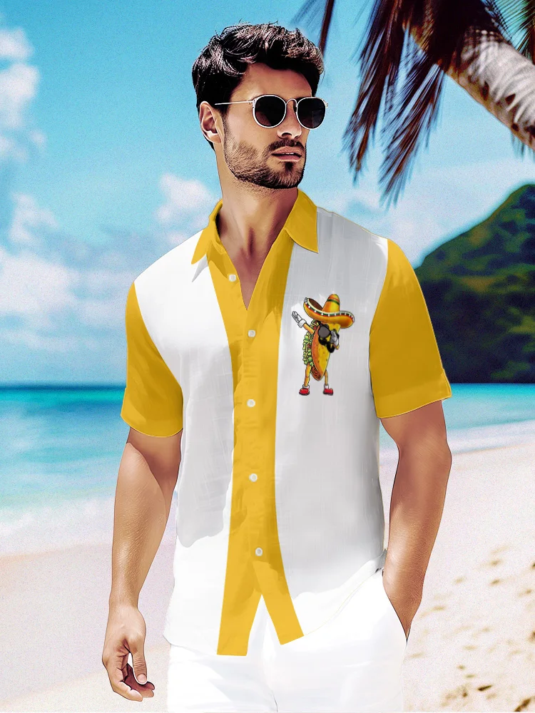 

Summer Hawaiian Shirt Funny Beach Tops Vintage Streetwear Fashion Men Shirt Party Luxury Shirts Short Sleeve Male Clothes