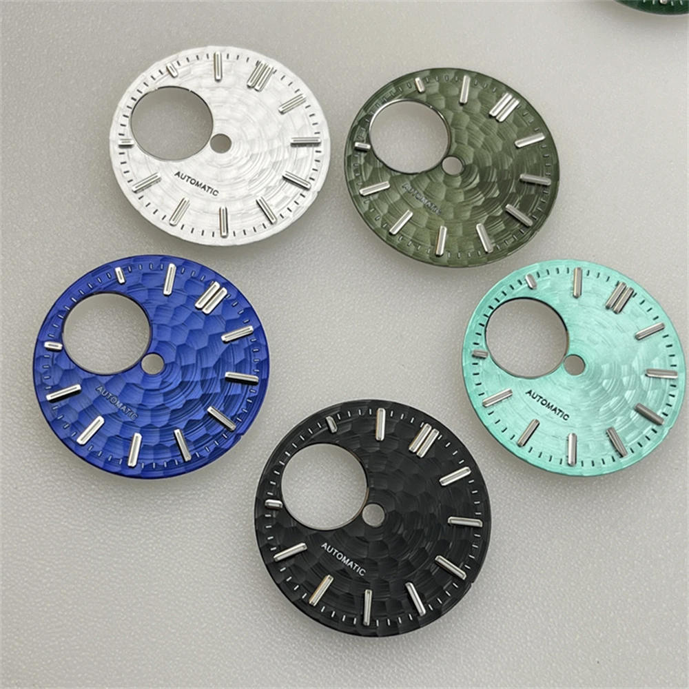 Nh34 Wijzerplaat 28.5Mm Groen Lichtgevend Horloge Wijzerplaat Voor Nh34 Nh38 Beweging Mechanische Horloge Accessoires