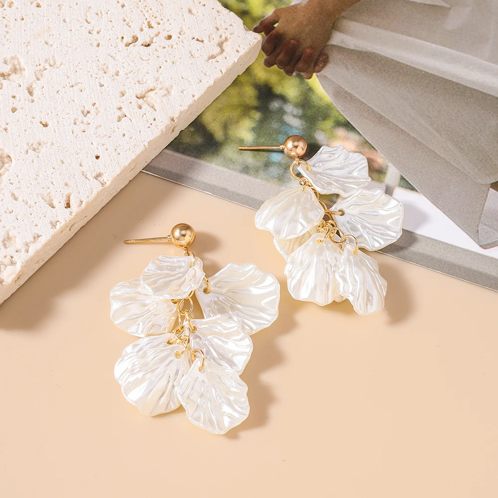 Aihua Mode Weiß Shell Sommer Strand Ohrringe Täglichen Mädchen Heißer Verkauf Baumeln Ohrringe Geburtstag Party Schmuck Geschenke – Detail 3