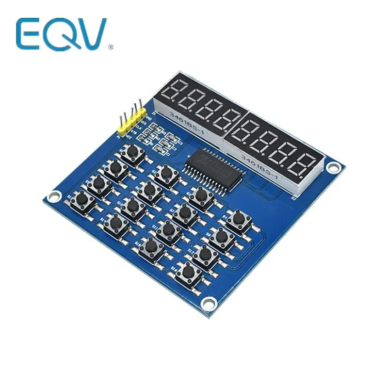 TM1638 Digital LED Display 8-Bit Digital Tube Board 3-Wire 16 Keys 8 Bits Keyboard Scan And KEY LED Module For Arduino