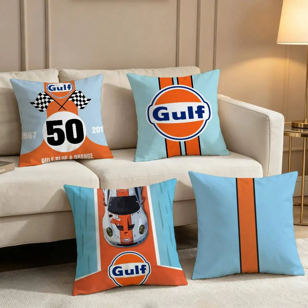 Racing For Gulfs Color Cushion Cover Soft Pillow Case for Sofa Living Room Home Office Decor Protective Covers