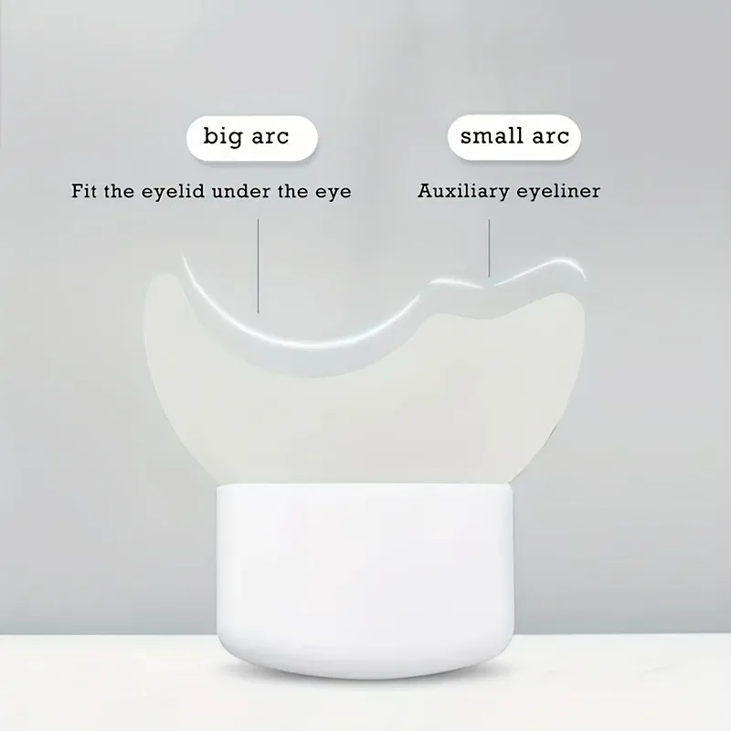 Anfängerfreundliche Augen-Make-up-Schablone mit Eyeliner-Anleitung und Halbmondschild für perfekte Wimpernverlängerung